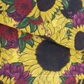 Digital Printing Custom Print Sunflower  100%Cotton Cotton Twill Fabric For Wearing NO MOQ